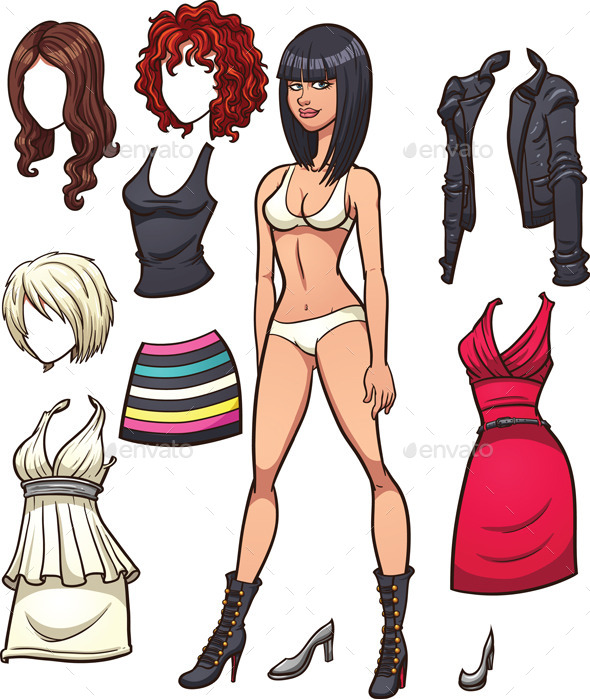 GraphicRiver Dress Up Doll 10695589 GraphicRiver Dress Up Doll 10695589