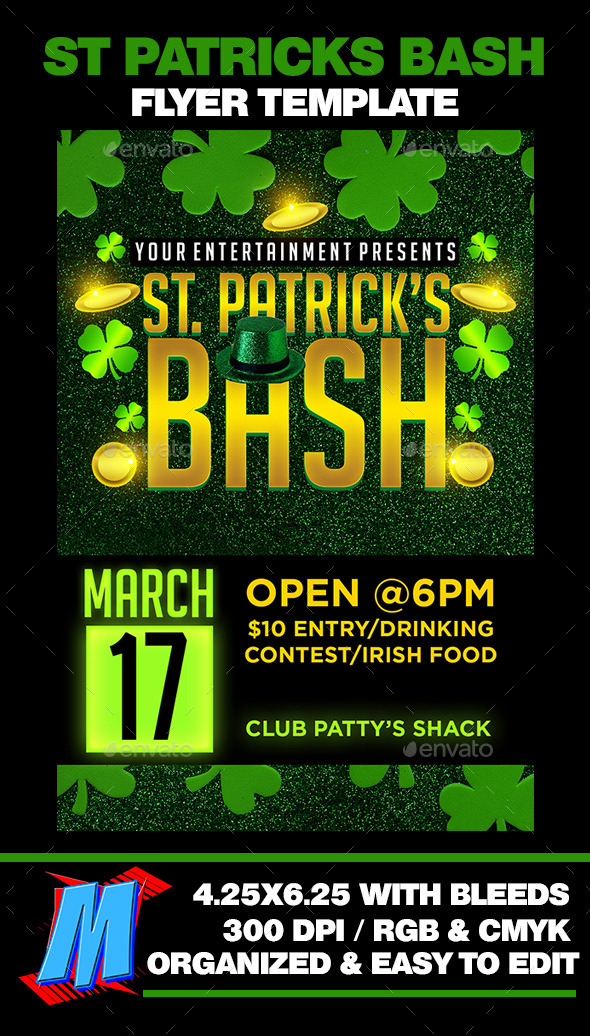 GraphicRiver St Patricks Bash Flyer Template 10695630 GraphicRiver St Patricks Bash Flyer Template 10695630