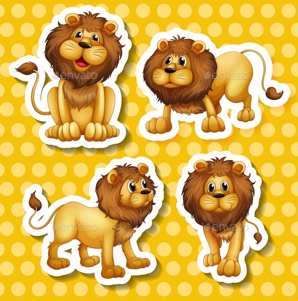 GraphicRiver Lion Set 10695778 GraphicRiver Lion Set 10695778