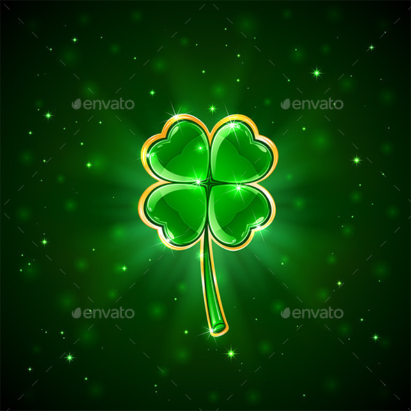 GraphicRiver Green Shiny Clover 10695960 GraphicRiver Green Shiny Clover 10695960