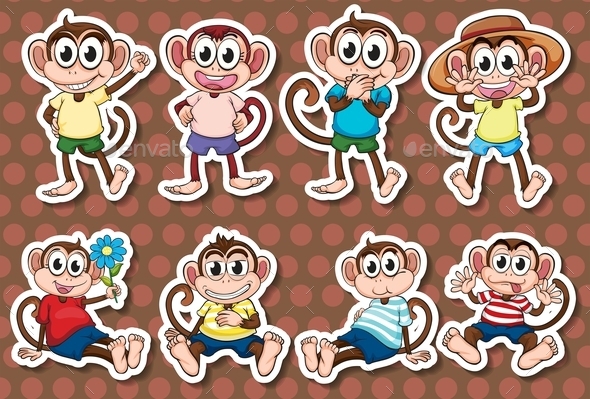 GraphicRiver Monkeys 10696089 GraphicRiver Monkeys 10696089