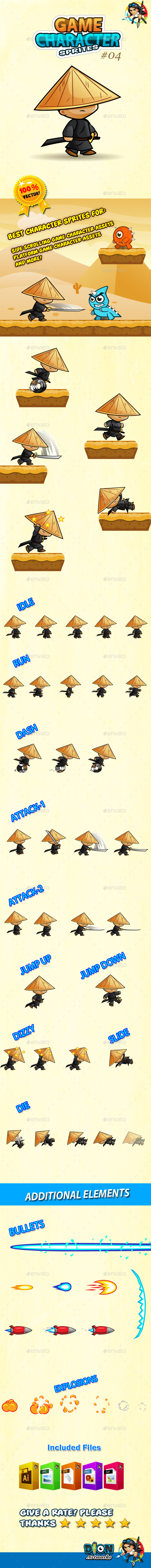 GraphicRiver Samurai Character Sprites O4 10696994 GraphicRiver Samurai Character Sprites O4 10696994