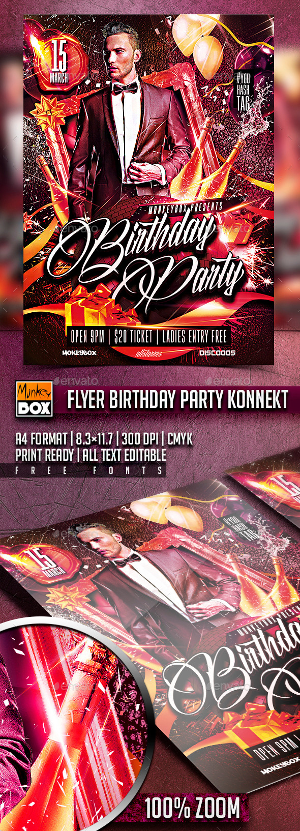 GraphicRiver Flyer Birthday Party Konnekt 10623883 GraphicRiver Flyer Birthday Party Konnekt 10623883