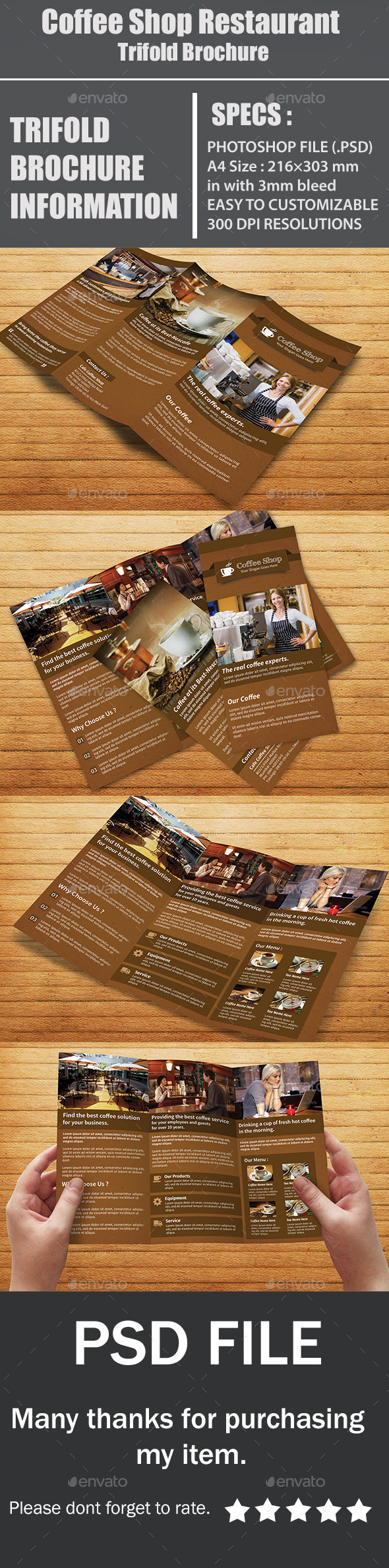 GraphicRiver Coffee Shop Restaurant Trifold Brochure 10699336 GraphicRiver Coffee Shop Restaurant Trifold Brochure 10699336