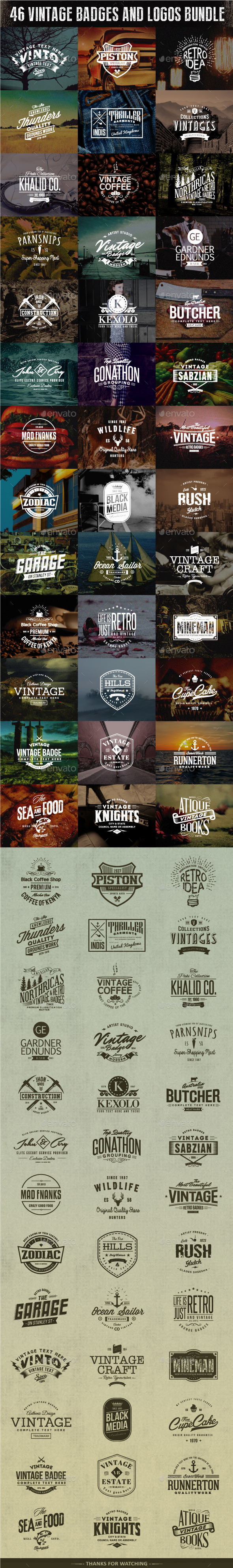 GraphicRiver 46 Badges and Logos Bundle 10699586 GraphicRiver 46 Badges and Logos Bundle 10699586