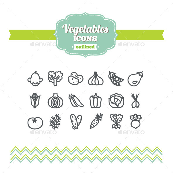 GraphicRiver Hand Drawn Vegetables Icons 10701372 GraphicRiver Hand Drawn Vegetables Icons 10701372