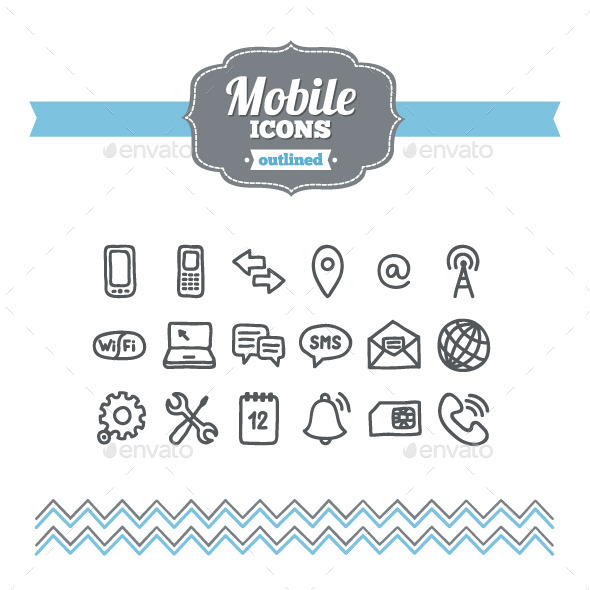GraphicRiver Hand Drawn Mobile Icons 10701718 GraphicRiver Hand Drawn Mobile Icons 10701718