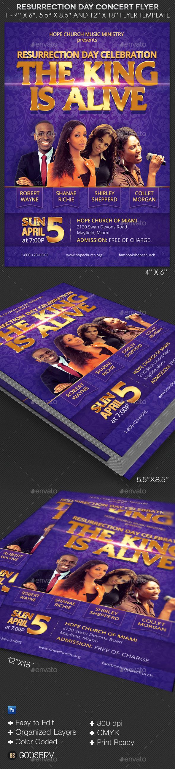 Resurrection Day Concert Flyer Template