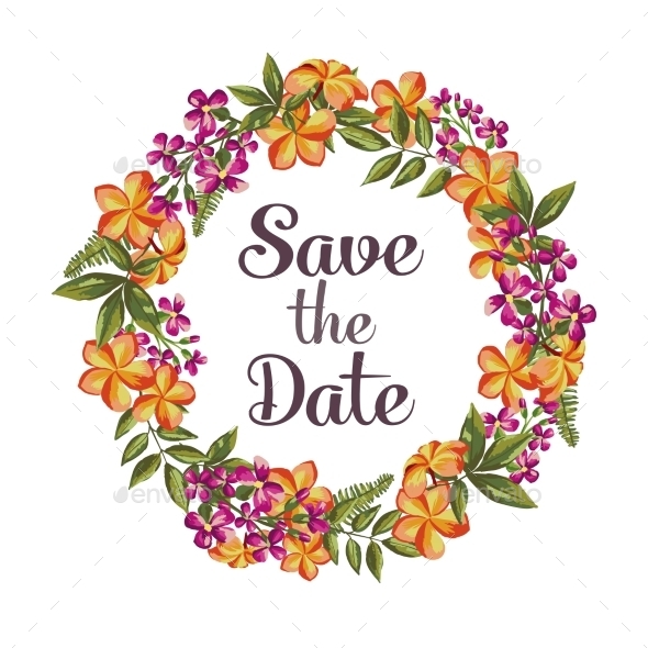 GraphicRiver Flower Wreath 10702070 GraphicRiver Flower Wreath 10702070