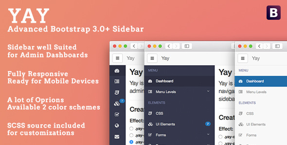 CodeCanyon Yay Advanced Sidebar for Bootstrap 10702487 CodeCanyon Yay Advanced Sidebar for Bootstrap 10702487