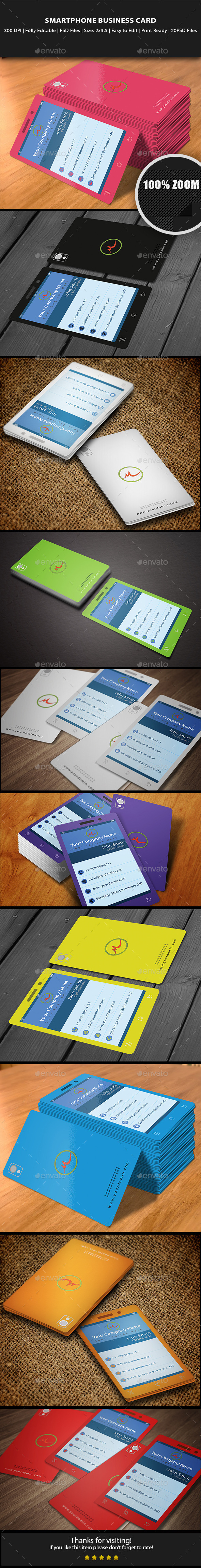 GraphicRiver Smartphone Business Card 10641564 GraphicRiver Smartphone Business Card 10641564