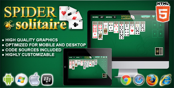 CodeCanyon Spider Solitaire HTML5 Solitaire Game 10702803 CodeCanyon Spider Solitaire HTML5 Solitaire Game 10702803