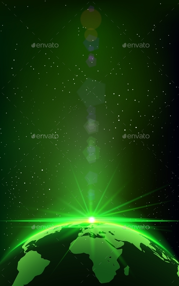 GraphicRiver Rising Sun over the Earth Planet with Space Background 10702861 GraphicRiver Rising Sun over the Earth Planet with Space Background 10702861