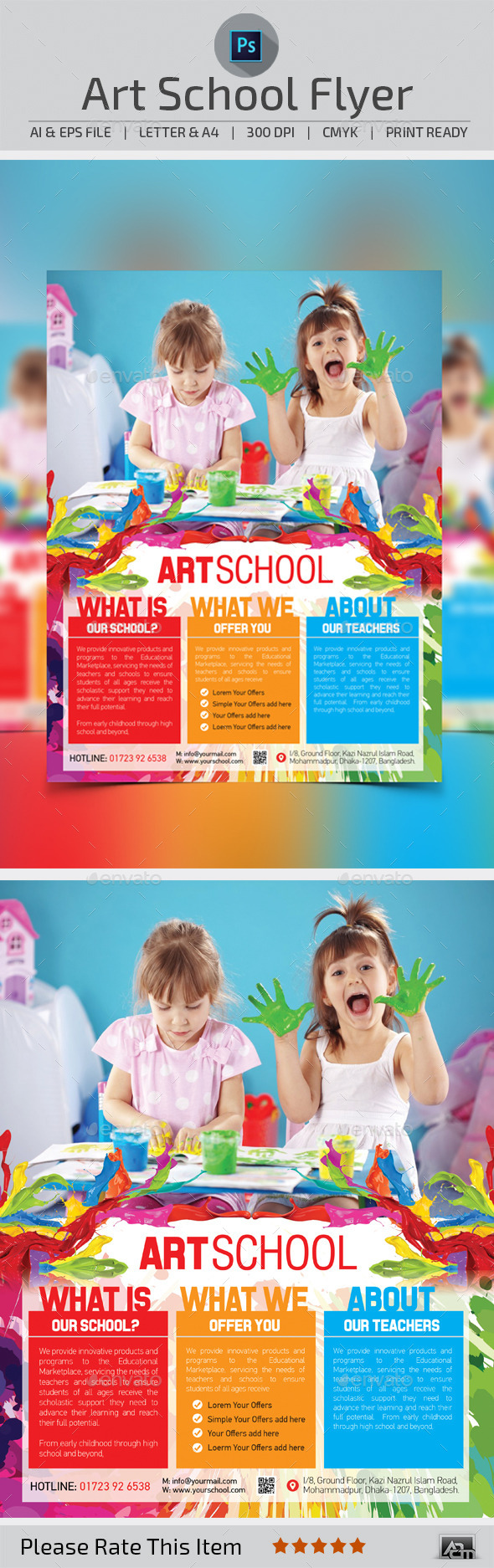 GraphicRiver Art School Flyer Template 10706910 GraphicRiver Art School Flyer Template 10706910