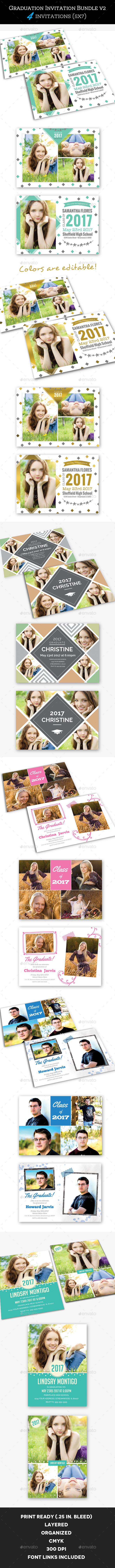 GraphicRiver Graduation Invitation Bundle 2 10706975 GraphicRiver Graduation Invitation Bundle 2 10706975