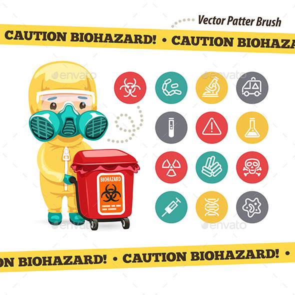 GraphicRiver Caution Biohazard Icons and Doctor 10694982 GraphicRiver Caution Biohazard Icons and Doctor 10694982