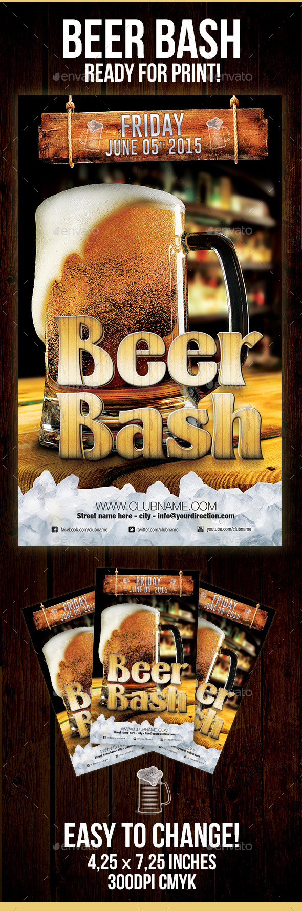 GraphicRiver Beer Bash Flyer 10707750 GraphicRiver Beer Bash Flyer 10707750
