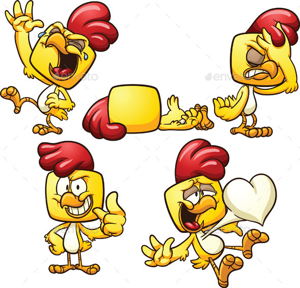 GraphicRiver Cartoon Chicken 10707753 GraphicRiver Cartoon Chicken 10707753