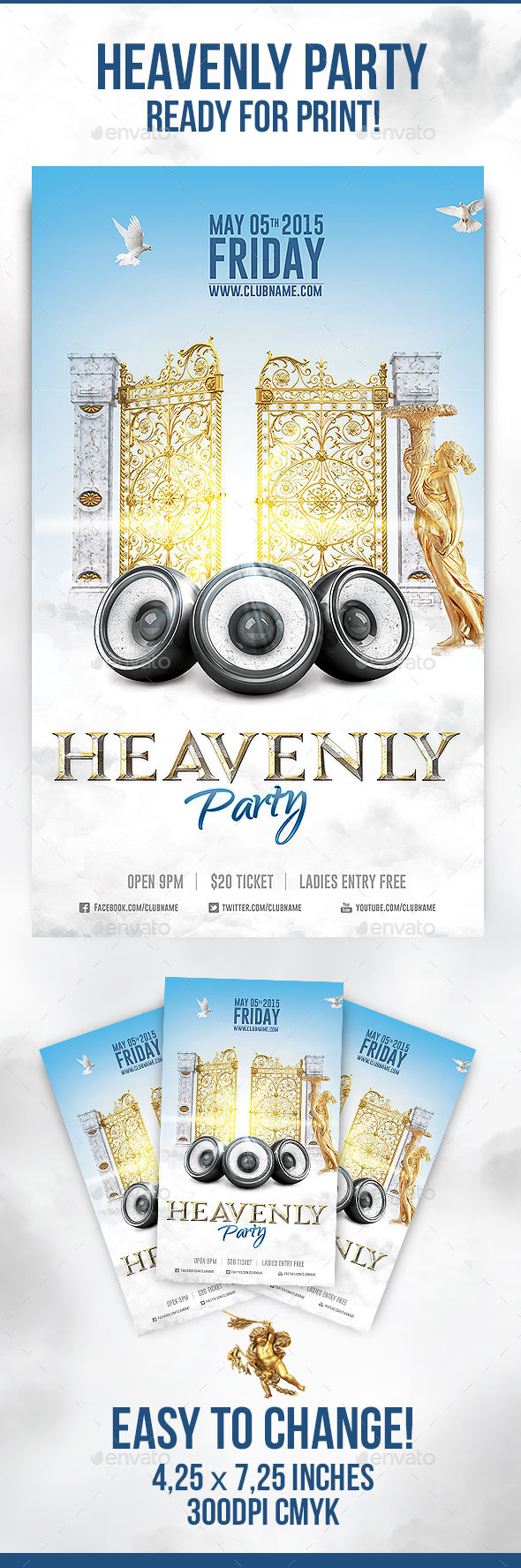 GraphicRiver Heavenly Party Flyer 10707766 GraphicRiver Heavenly Party Flyer 10707766