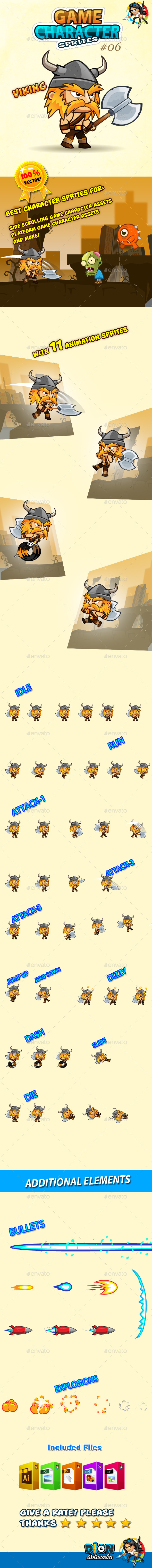 GraphicRiver Viking Character Sprites 06 10708118 GraphicRiver Viking Character Sprites 06 10708118