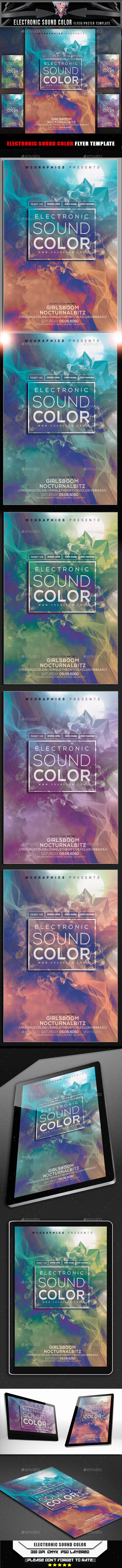 GraphicRiver Electronic Sound Color Flyer Template 10708247 GraphicRiver Electronic Sound Color Flyer Template 10708247