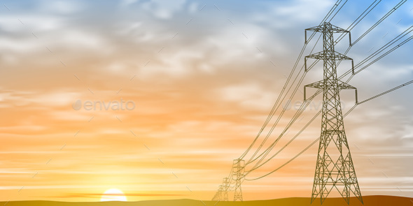 GraphicRiver Electrical Power Lines 10714468 GraphicRiver Electrical Power Lines 10714468