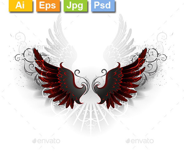 GraphicRiver Black Wings 10715410 GraphicRiver Black Wings 10715410