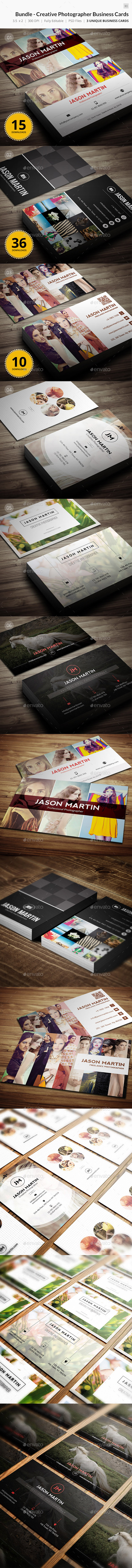 Bundle - Creative Photographer Business Cards - 83 (Creative)