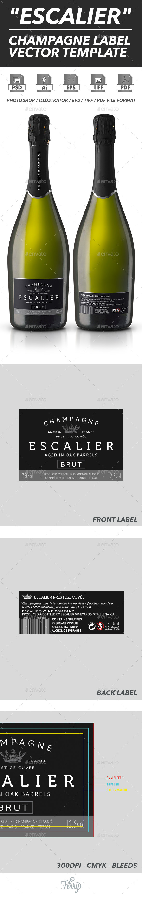 GraphicRiver Champagne Label Vector Template 10716444 GraphicRiver Champagne Label Vector Template 10716444