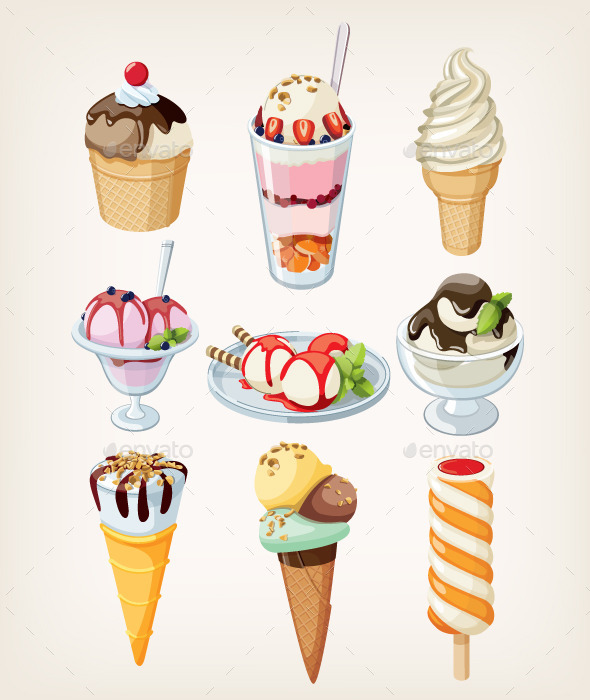 Set of Ice Cream