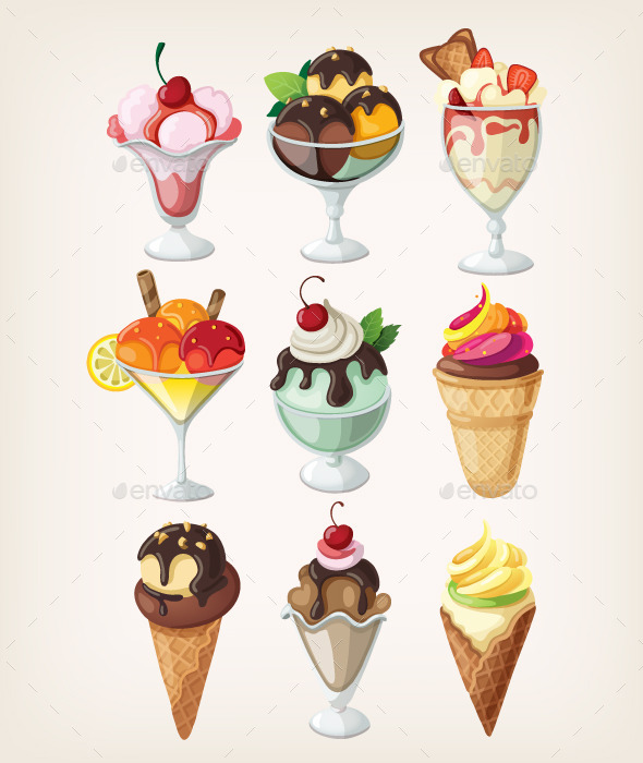 Set of Ice Cream