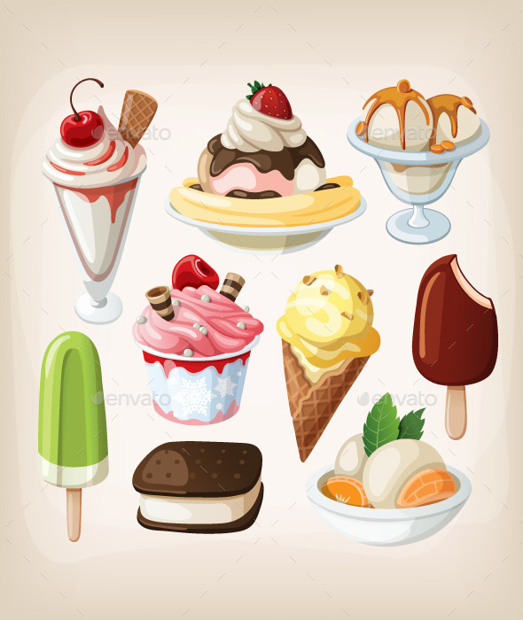 Set of Ice Cream