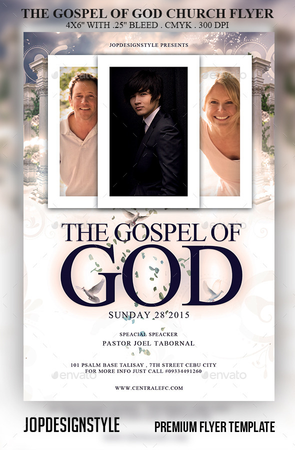 GraphicRiver The Gospel of God Church Flyer 10717032 GraphicRiver The Gospel of God Church Flyer 10717032