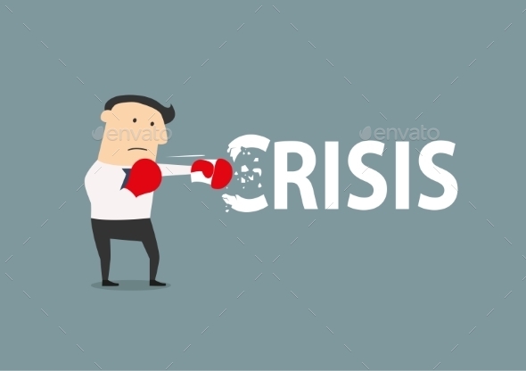 GraphicRiver Businessman Breaks the Crisis 10717050 GraphicRiver Businessman Breaks the Crisis 10717050