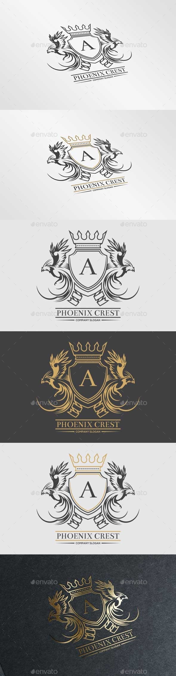 GraphicRiver Phoenix Crest Logo 10718367 GraphicRiver Phoenix Crest Logo 10718367