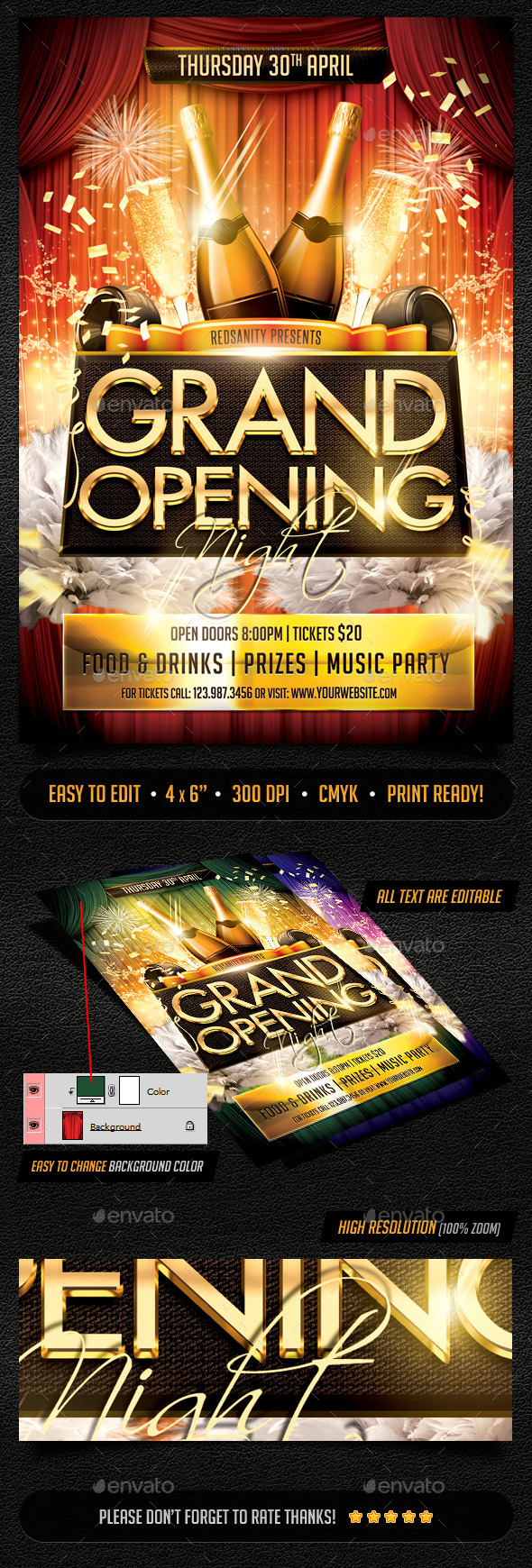 GraphicRiver Grand Opening Night Flyer 10718684 GraphicRiver Grand Opening Night Flyer 10718684