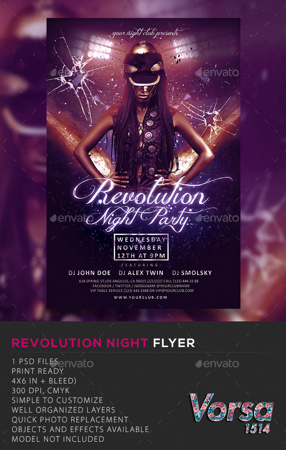 GraphicRiver Revolution Night Flyer 10718794 GraphicRiver Revolution Night Flyer 10718794