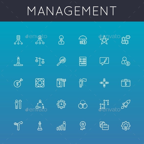 GraphicRiver Vector Management Line Icons 10718823 GraphicRiver Vector Management Line Icons 10718823