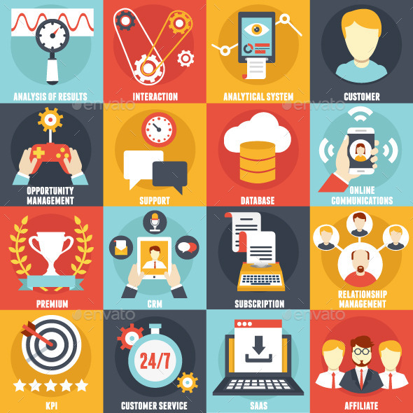 GraphicRiver Set of Customer Relationship Management Icons 10718830 GraphicRiver Set of Customer Relationship Management Icons 10718830