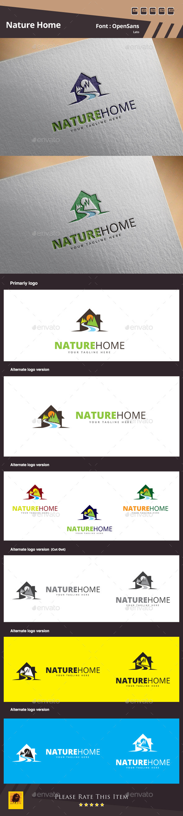 GraphicRiver Nature Home Logo Template 10720147 GraphicRiver Nature Home Logo Template 10720147