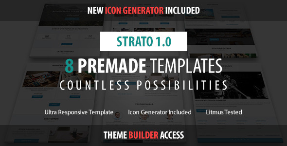 Strato - Responsive Email + Builder Access