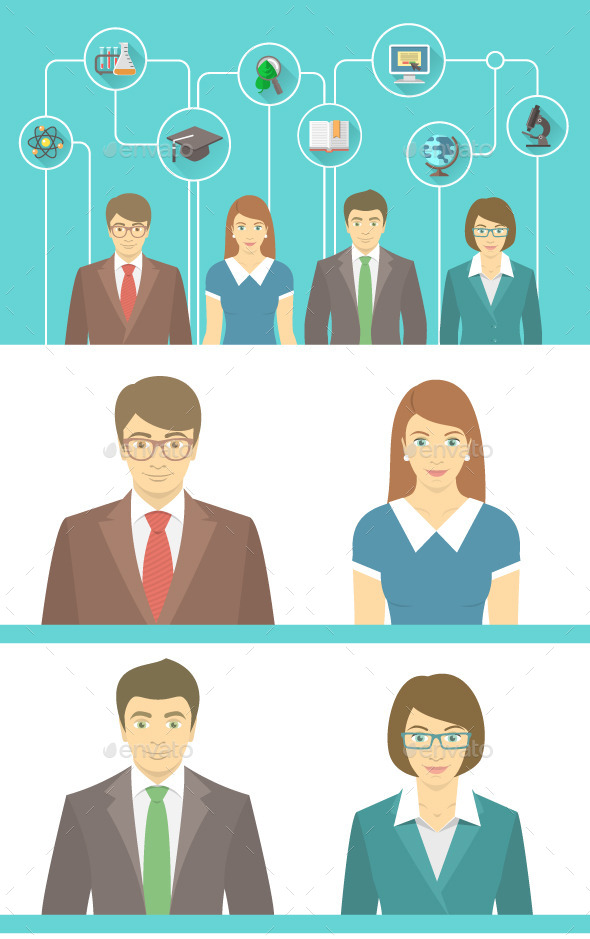 GraphicRiver Teachers Team with Educational Icons 10720784 GraphicRiver Teachers Team with Educational Icons 10720784