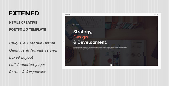 Extended - HTML5 creative Portfolio Template