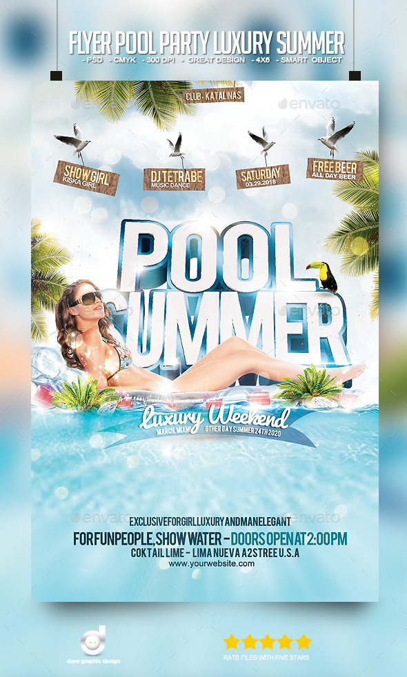 Flyer Pool Party Luxury Summer (Clubs & Parties)