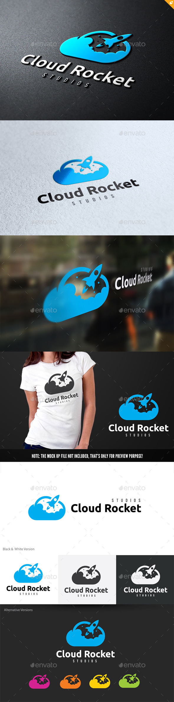 GraphicRiver Cloud Rocket 10721419 GraphicRiver Cloud Rocket 10721419