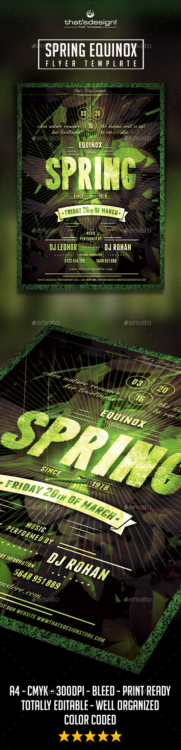 Spring Equinox Flyer Template (Clubs & Parties)