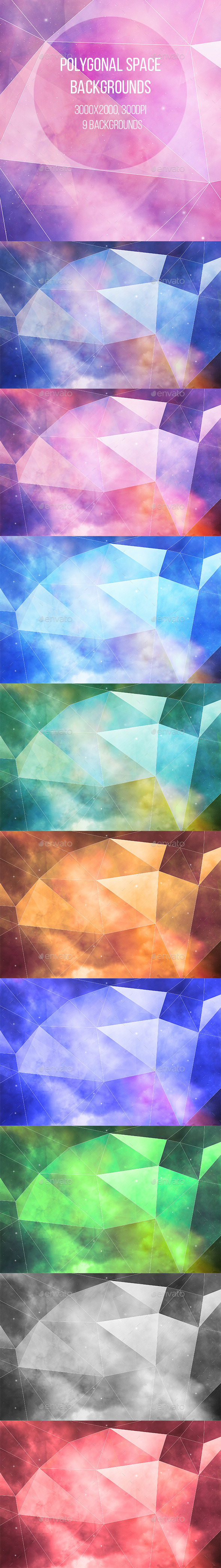 Polygonal Space Backgrounds