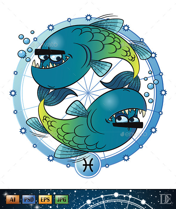 Gambar Animasi Bergerak Lambang Zodiak Pisces