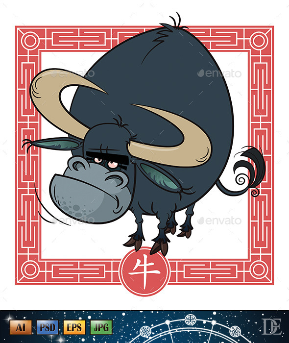 GraphicRiver Chinese Astrological Sign Ox 10723662 GraphicRiver Chinese Astrological Sign Ox 10723662