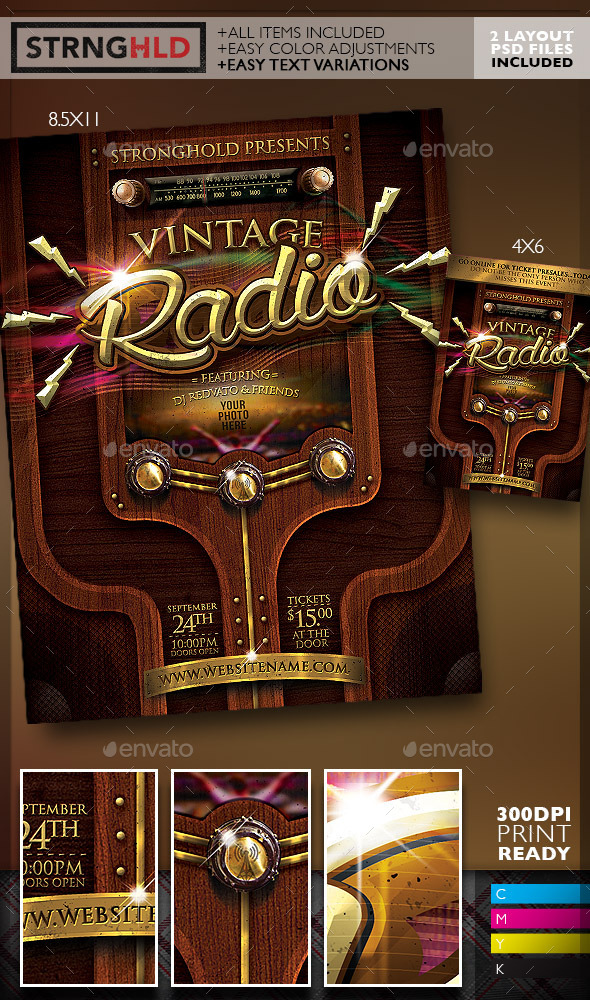 GraphicRiver Vintage Radio Event Flyer 10724506 GraphicRiver Vintage Radio Event Flyer 10724506